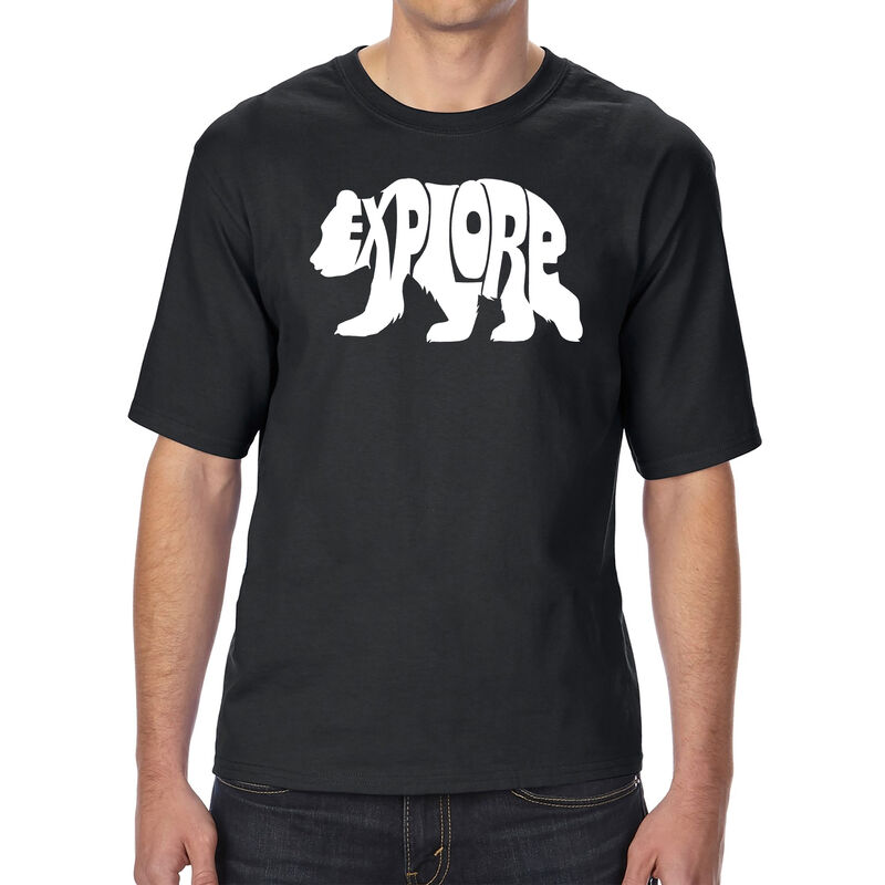 Camiseta Alta y Larga Word Art Para Hombre - Ex... image number null