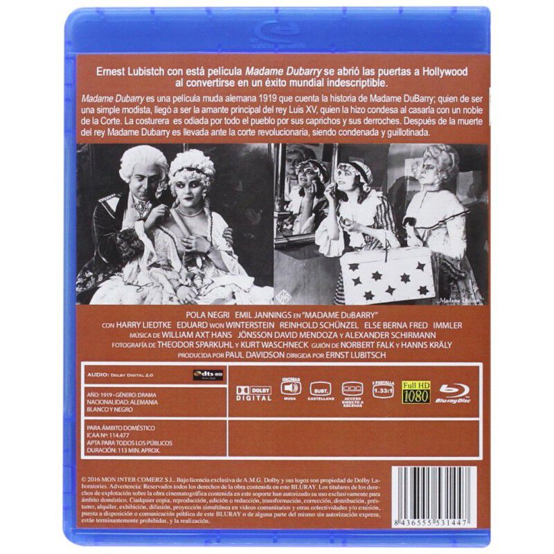 Madame Dubarry 1919 Bd [blu-ray] image number null