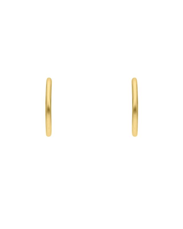 Arracadas De Oro Amarillo Redonda Grande 14k (t... image number null