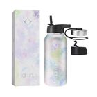 Termo de Acero Inoxidable Doble Aislamiento T&eacute;rmico 32 oz Blanco M&aacute;rmol Hidranur