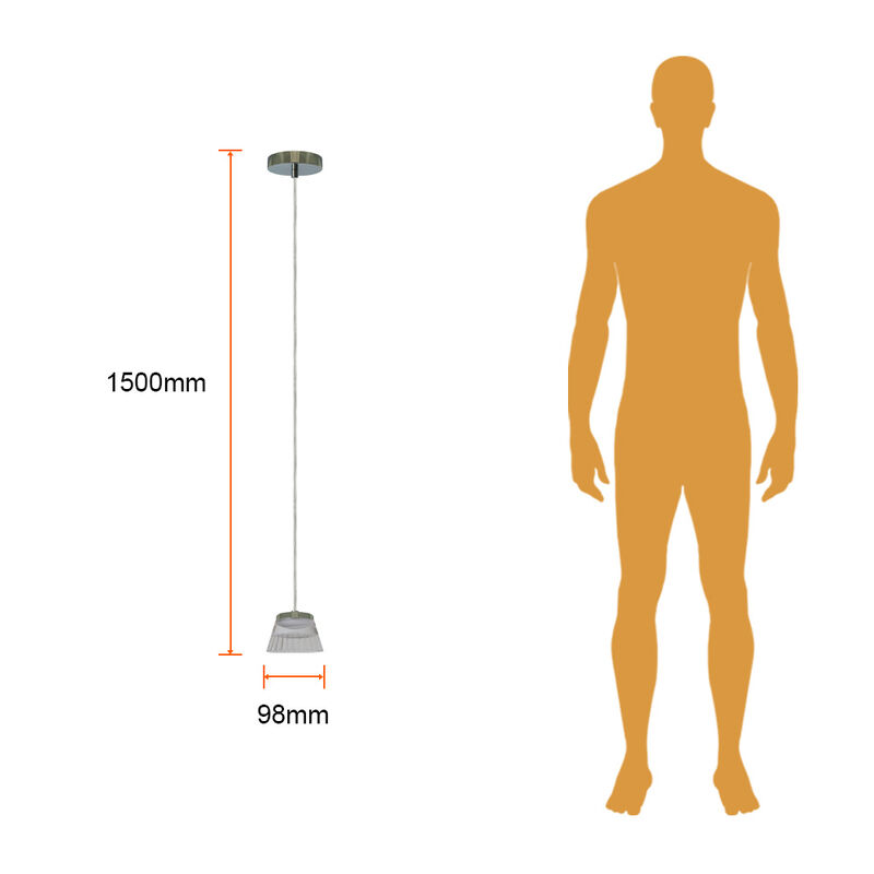 L&aacute;mpara Colgante LED de Acr&iacute;lico 1.50 m de Altu... image number null