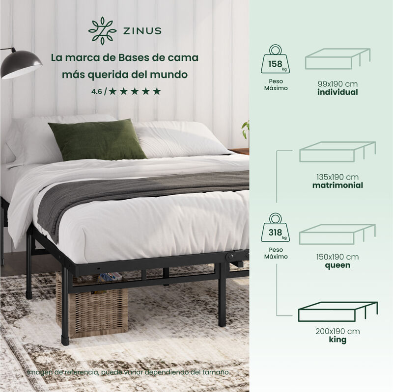 Zinus | Base De Cama King  Zinus Justin De Meta... image number null