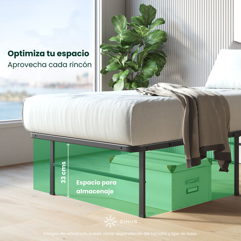 Zinus Rumi | Base De Cama Queen De Montaje F&aacute;ci... image number null