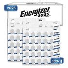 100 Pilas Energizer de Bot&oacute;n 2025 Tira con 5