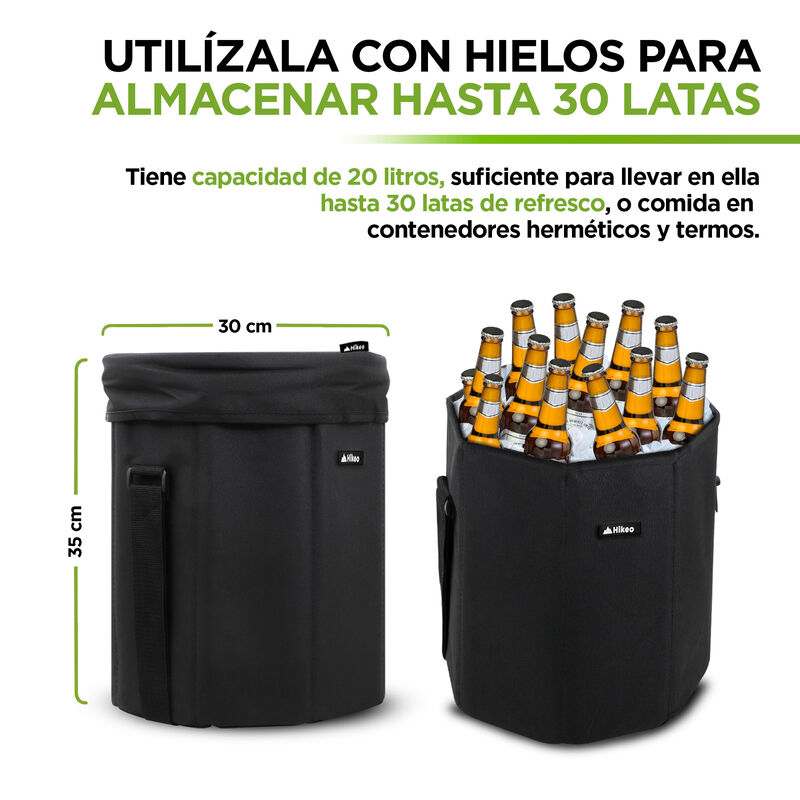 Hielera Térmica Plegable HIKEO XL Negro image number null