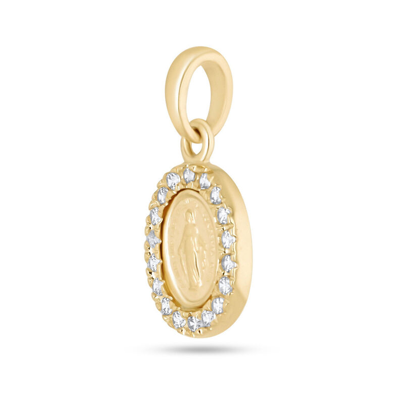 Medalla Virgen Milagrosa Oro 14k 12 Mm image number null