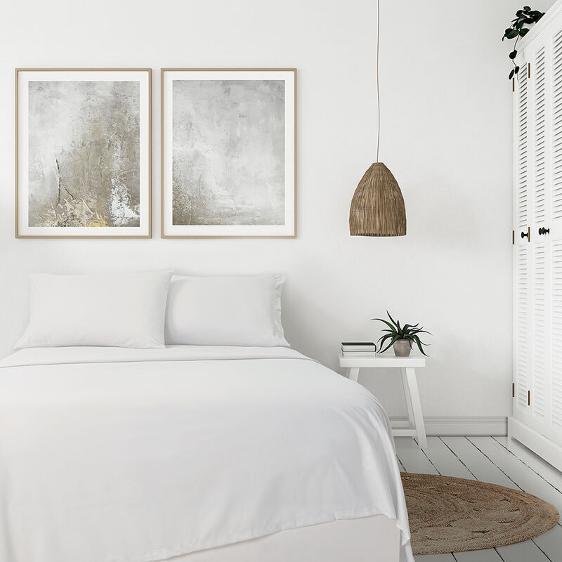 Juego de S&aacute;banas Matrimonial Sumie Blanco image number null