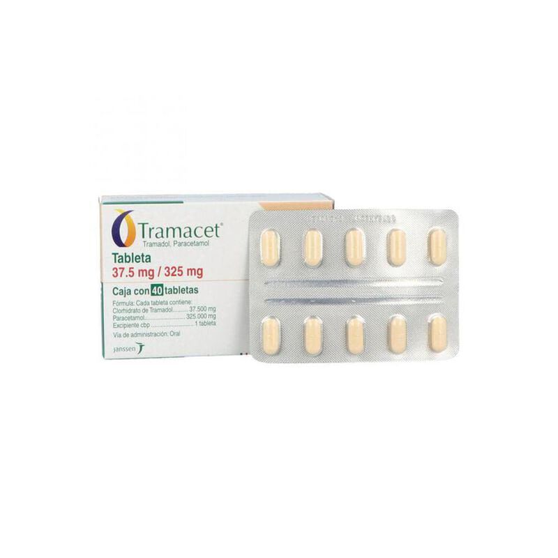 Tramacet 37.5mg/325mg caja 40 tabletas image number null