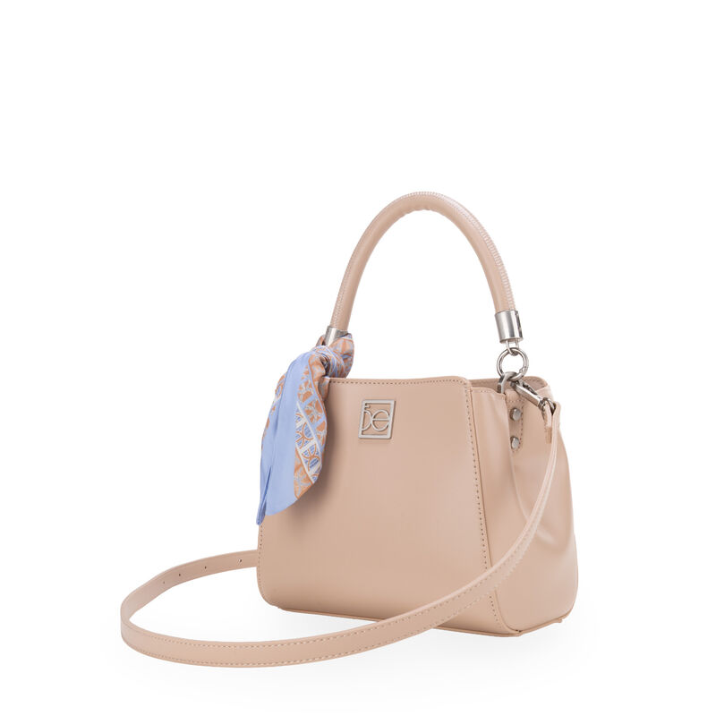 Bolsa Satchel Chica Con Mascada Color Camel image number null