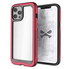 Funda GHOSTEK Atomic para iPhone 12 PRO MAX Aluminio Roja transparente