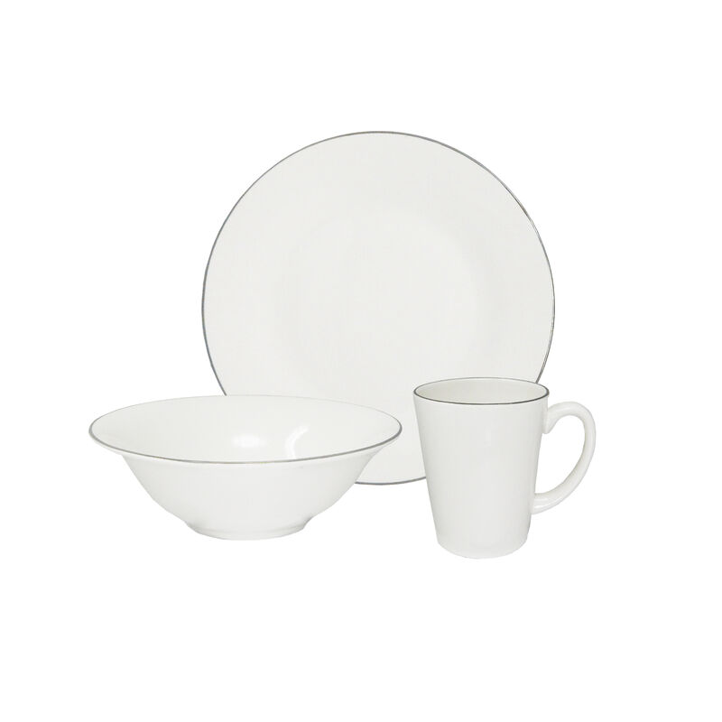 Vajilla de Cer&aacute;mica FOODE  12pzs Titanium image number null