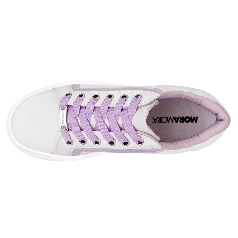 Moramora Tenis urbano para mujer blanco lila image number null