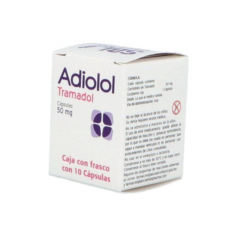Tramadol 50 Mg Caps 10 Lgen 50mg caja con frasc... image number null