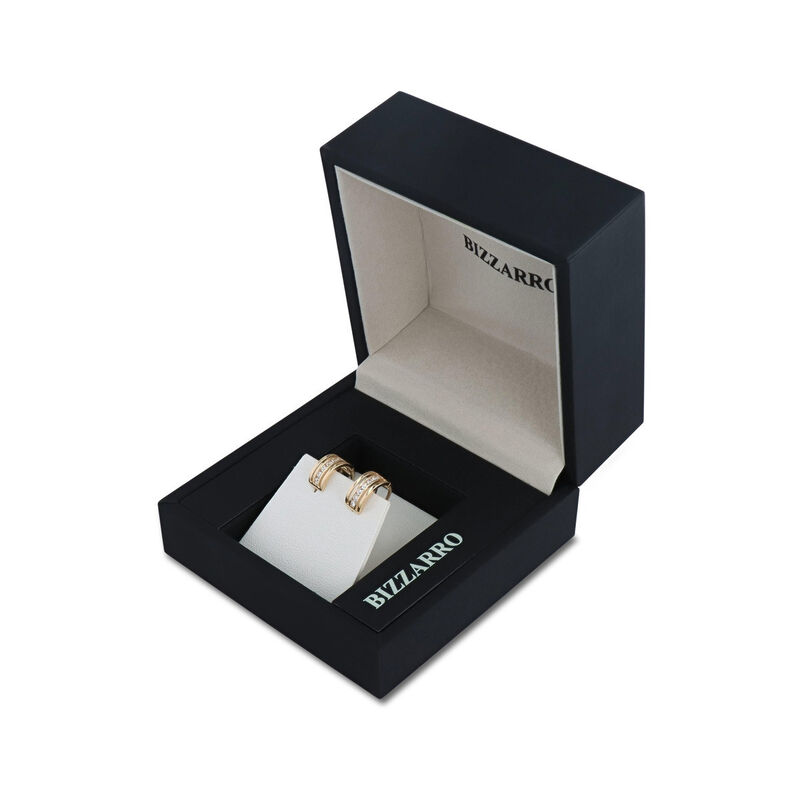 Arracadas De Oro Amarillo 14k Con Zirconias (10... image number null