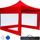 Carpa Toldo 3x3 Plegable Paredes Transparente Tejido 600d Roja
