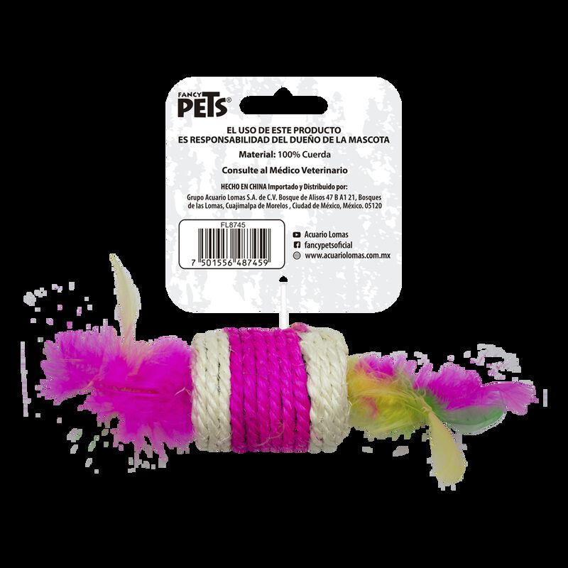 Fancy Pets Juguete En Forma De Cilindro Con Plu... image number null