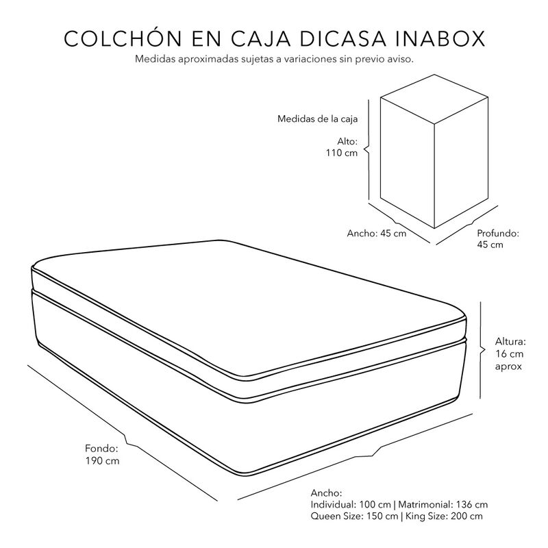 Colchón Individual Dicasa InaBox + Almohada Oso... image number null