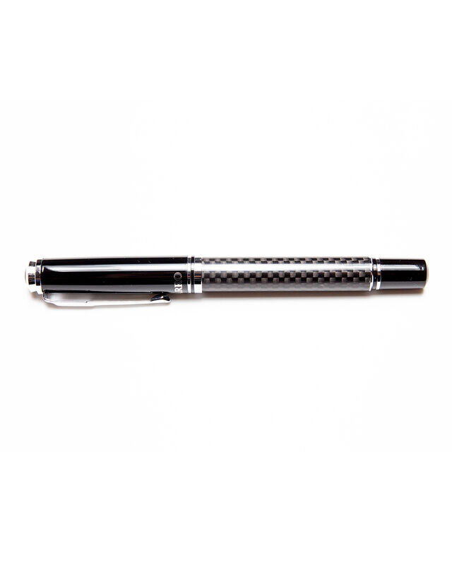 Pluma Bizzarro Negro Con Plata-tinta Negra Gua-... image number null