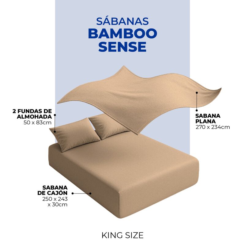 Juego De S&aacute;banas King Size Spring Air Bamboo Se... image number null