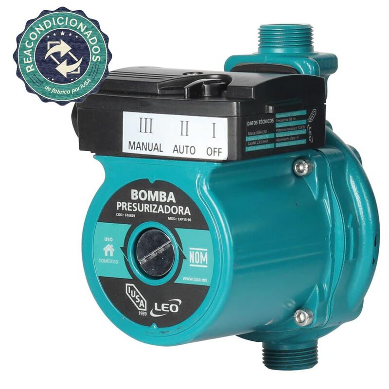 Reacondicionado Bomba 0.16 HP presurizadora con... image number null