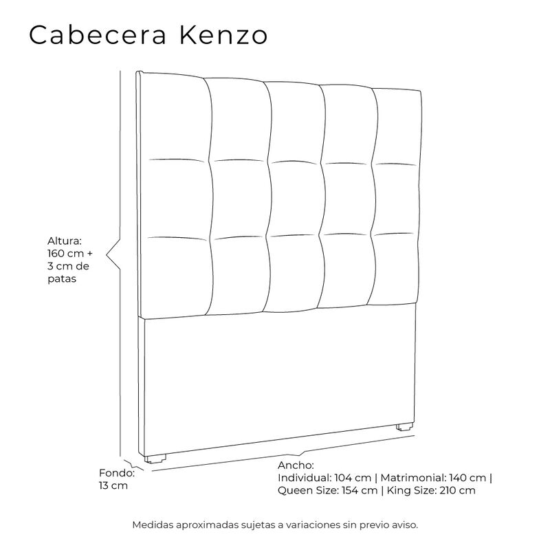 Cabecera Matrimonial Dicasa Kenzo Beige image number null