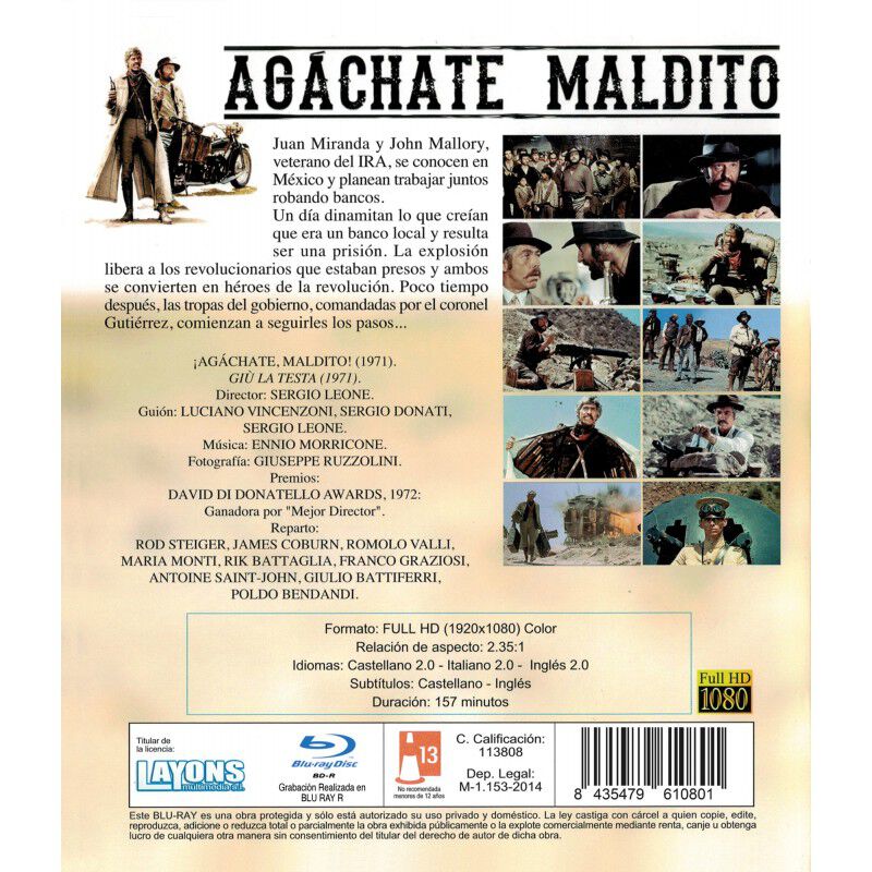 &iexcl;Ag&aacute;chate, Maldito! [Blu-ray R] (1971) Gi&ugrave; La T... image number null
