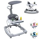 Andadera para Bebé Mecedora Panda Musical Bastón Dirigible Alturas Ajustables Plegable Tapete Brincolín - Gris