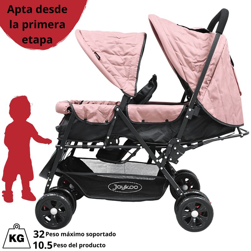 Carriola Doble para Beb&eacute;s Gemelar Plegable con ... image number null