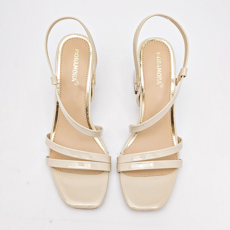 Moramora zapatilla abierta para mujer beige cha... image number null