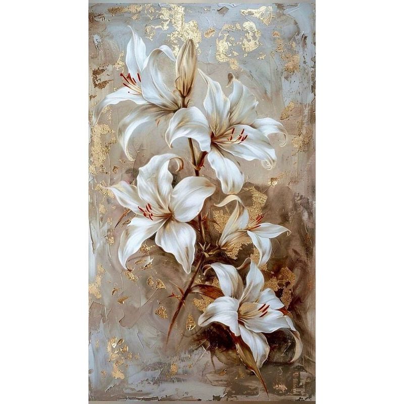 Cuadro Decorativo Impreso 20x30cm Flor Lili Caf... image number null