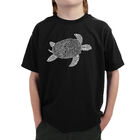 Camiseta Word Art Para Ni&ntilde;o - Tortuga - Negro