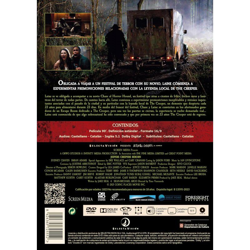 Jeepers Creepers Reborn. Pel&iacute;cula. Dvd [dvd] image number null