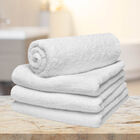 Set de 4 Toallas Baño Hotelera Blanca (Medio baño Manos Facial y Tapete)