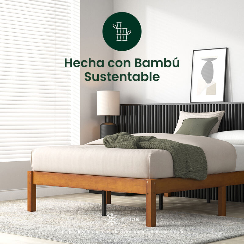 Zinus | Ellie | Base De Cama King De Bamb&uacute; De F... image number null