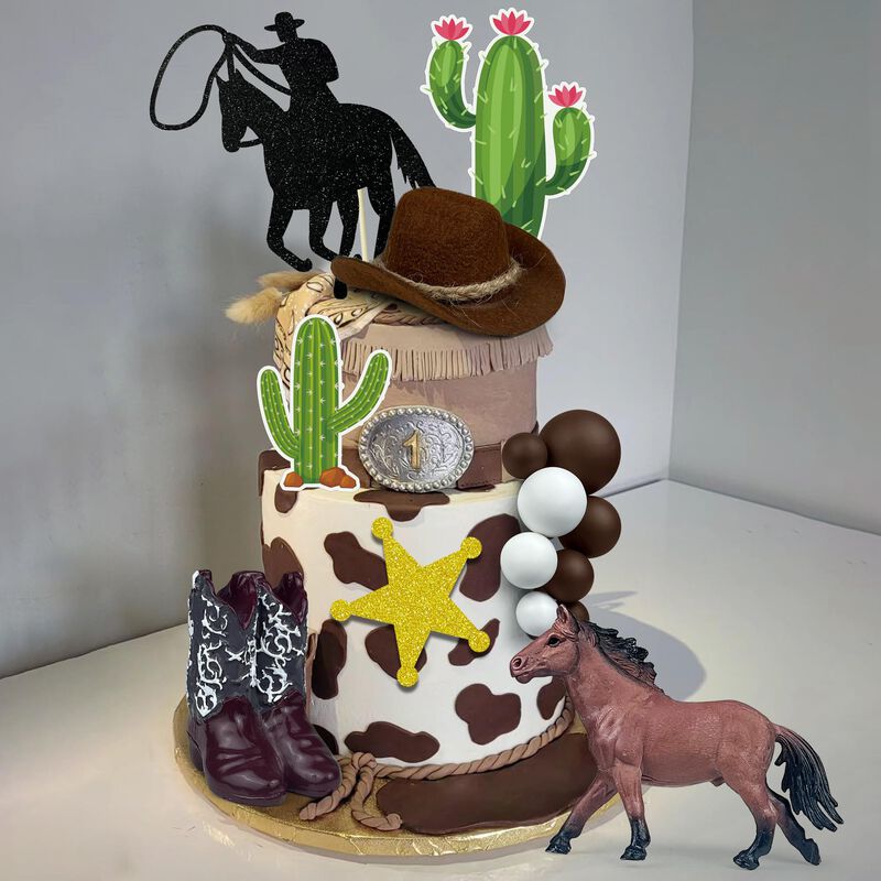 Gorro De Vaquero Keeparty De Cake Toppers, 34 U... image number null