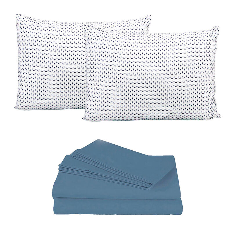 S&aacute;banas Queen Size Spring Air Azul + Almohada D... image number null