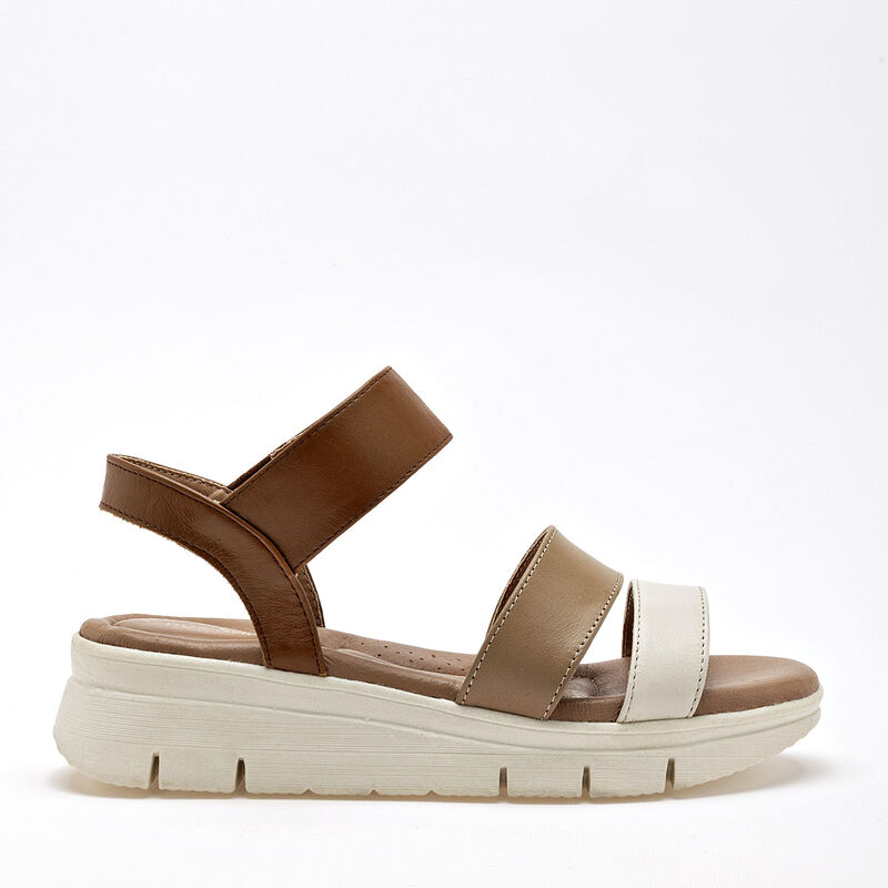 Cruz Shoes Sandalia para mujer camel beige latt... image number null