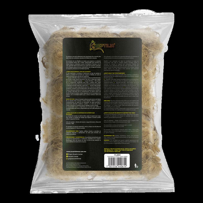 Reptilia Sustrato De Coco 100% Fibra Para Repti... image number null