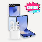 Combo Smartphone Samsung Galaxy Flip 6 256gb 12gb Ram Azul (reacondicionado Certificado) + Audifonos Bluetooth