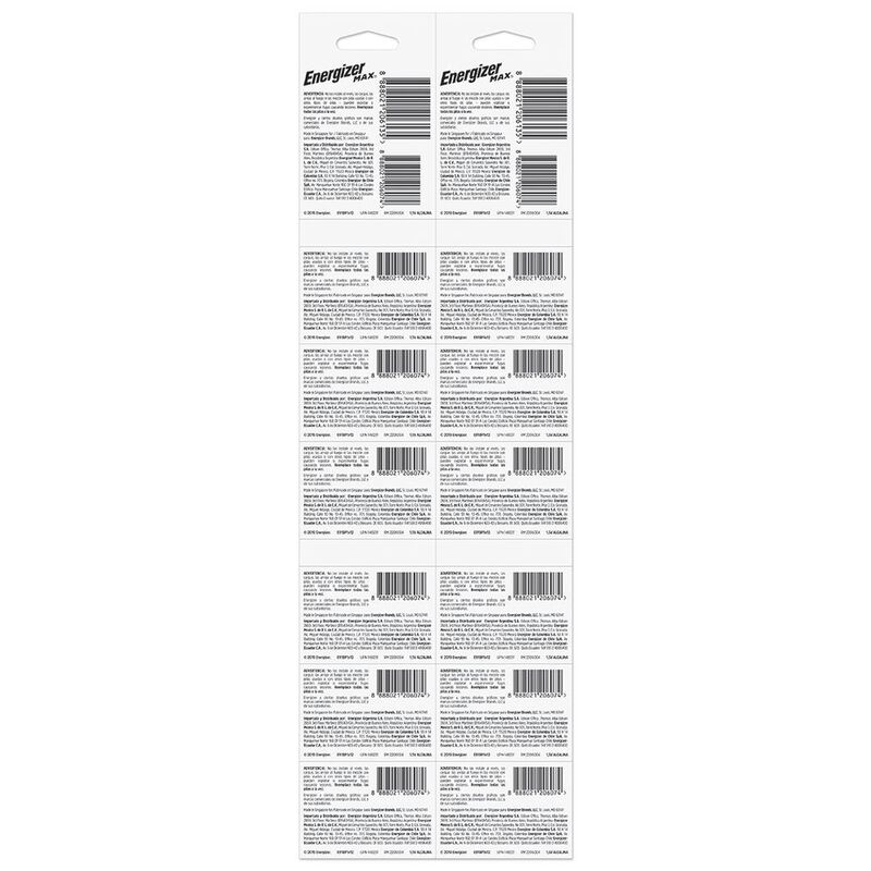 Pila Energizer Max AA Alcalina Tira 12 Unidades image number null