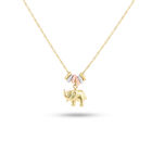 Dije Con Cadena De Oro Florentino 14K Con Elefante (42 +3Cm Aprox)