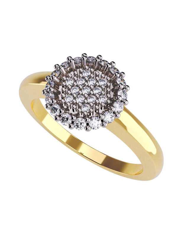 Anillo de Compromiso en Oro de 10K con Circonia... image number null