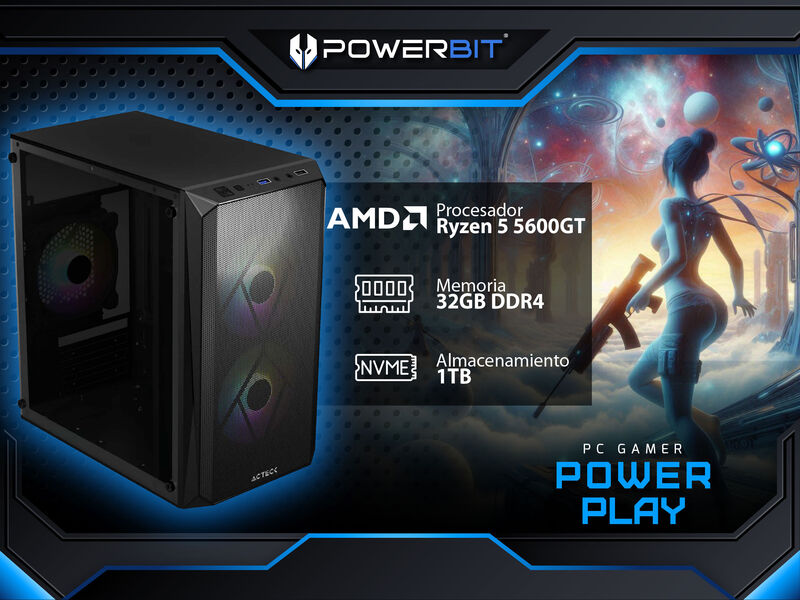 PC Gamer Powerbit Power Play Ryzen 5-5600GT 32G... image number null