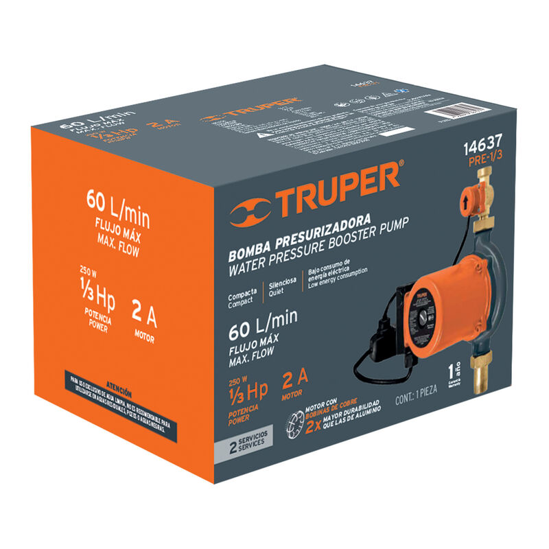 Bomba Presurizadora 1/3 Hp Truper image number null