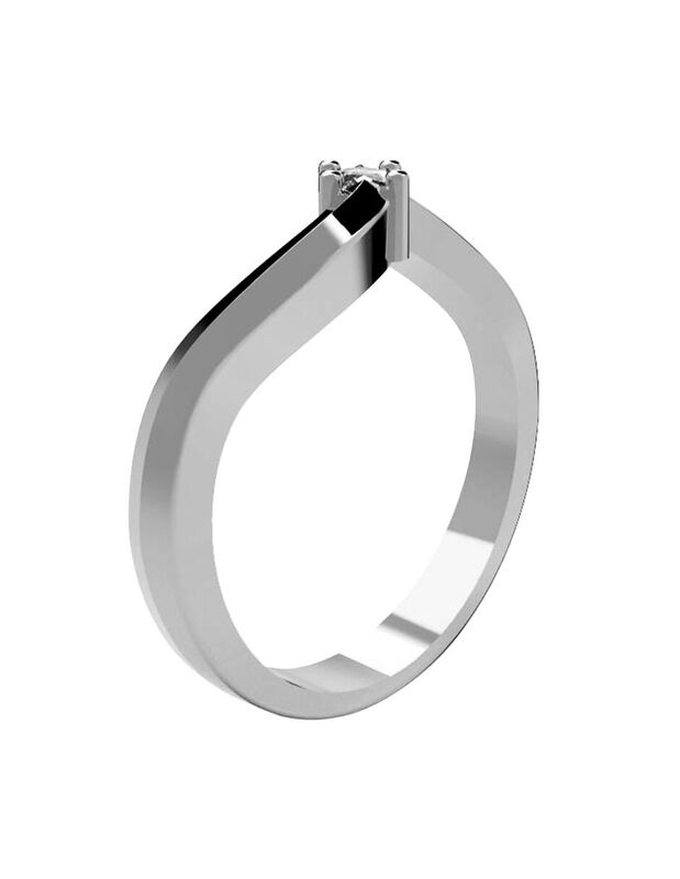 Anillo de Compromiso de 14K con Diamante de Lab... image number null