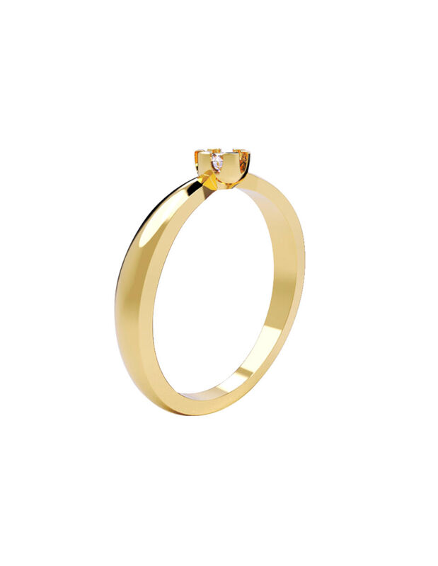 Anillo de Compromiso en Oro de 10K con Circonia... image number null