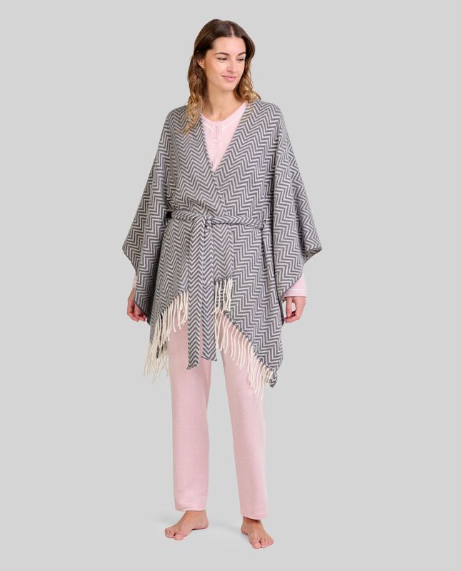Poncho de Espiga Gris image number null