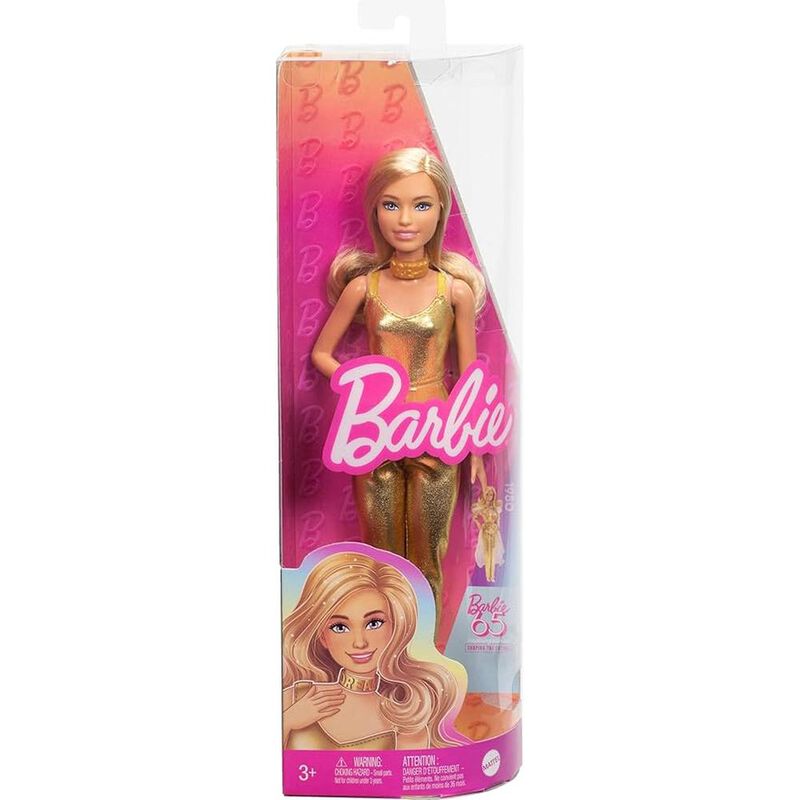 Barbie Fashionista Mu&ntilde;eca Look Dorado #222, 65 ... image number null