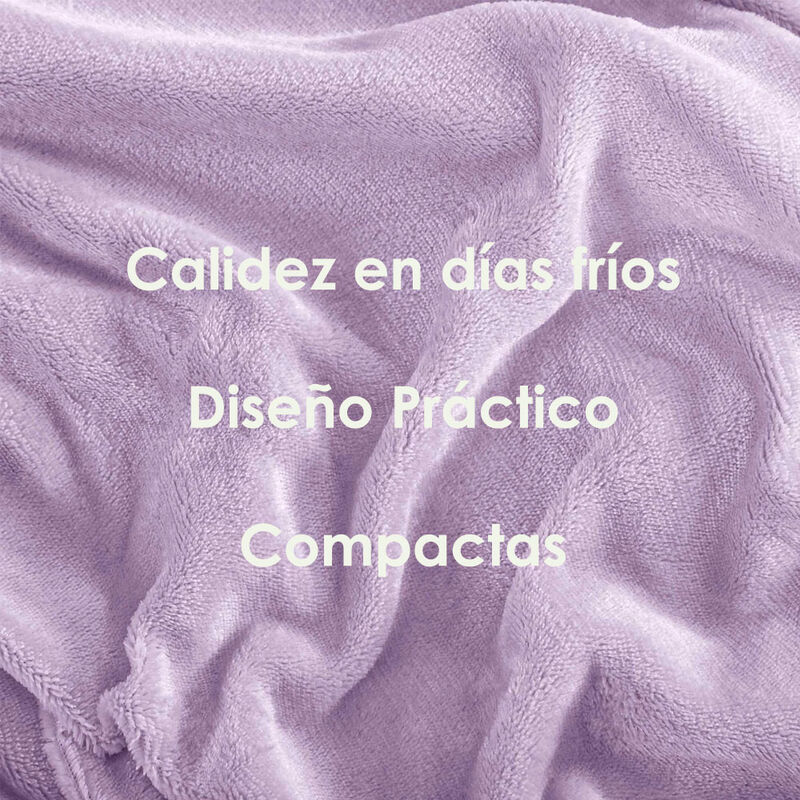 Juego de S&aacute;banas Polar Matrimonial Lila T&eacute;rmica... image number null