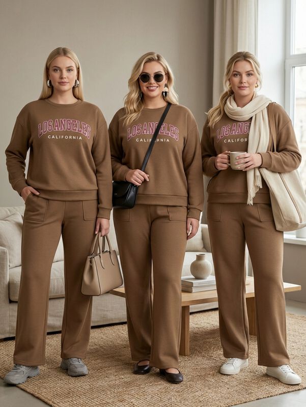 Conjunto Casual 2 Piezas Sudadera y Pants con E... image number null